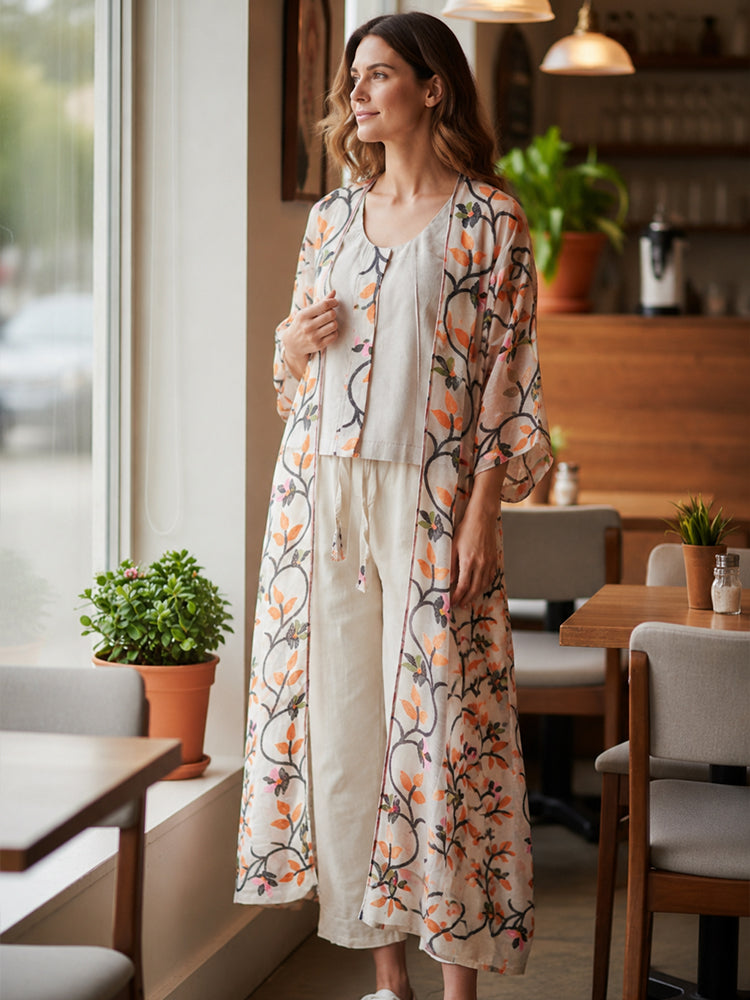 Floral Printed Kimono