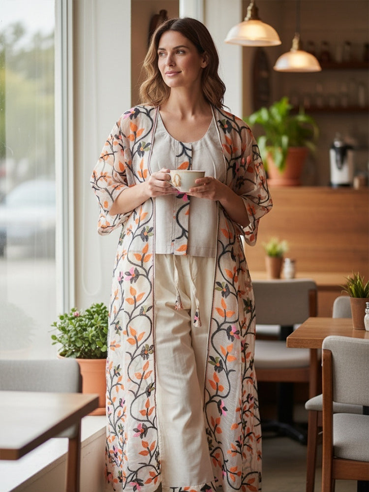 Floral Printed Kimono