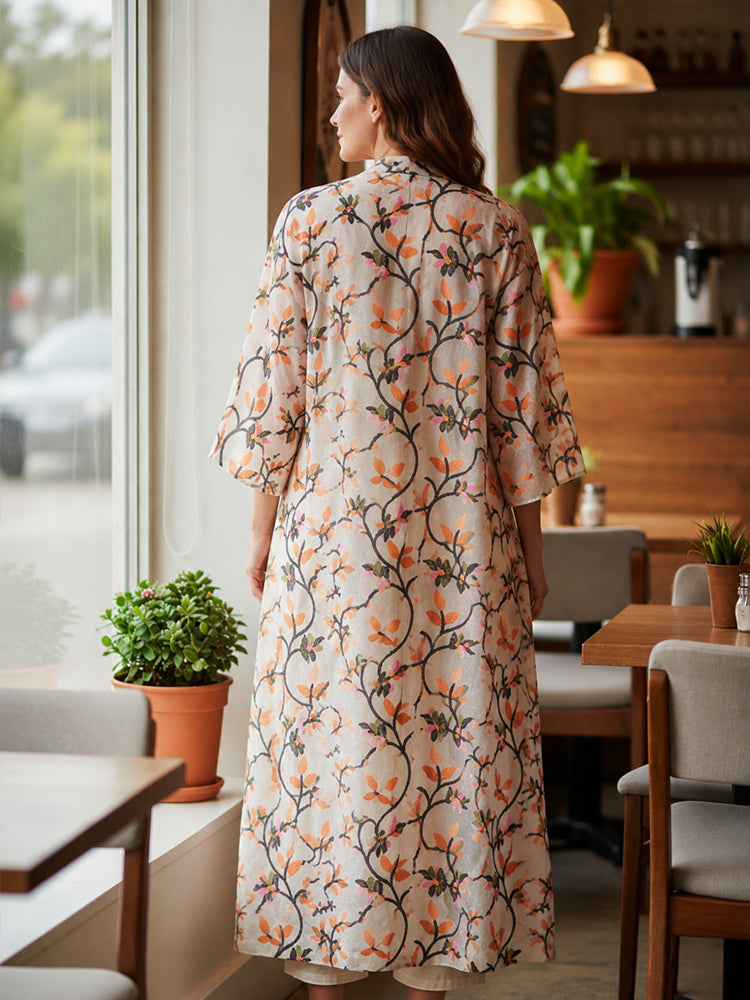 Floral Printed Kimono