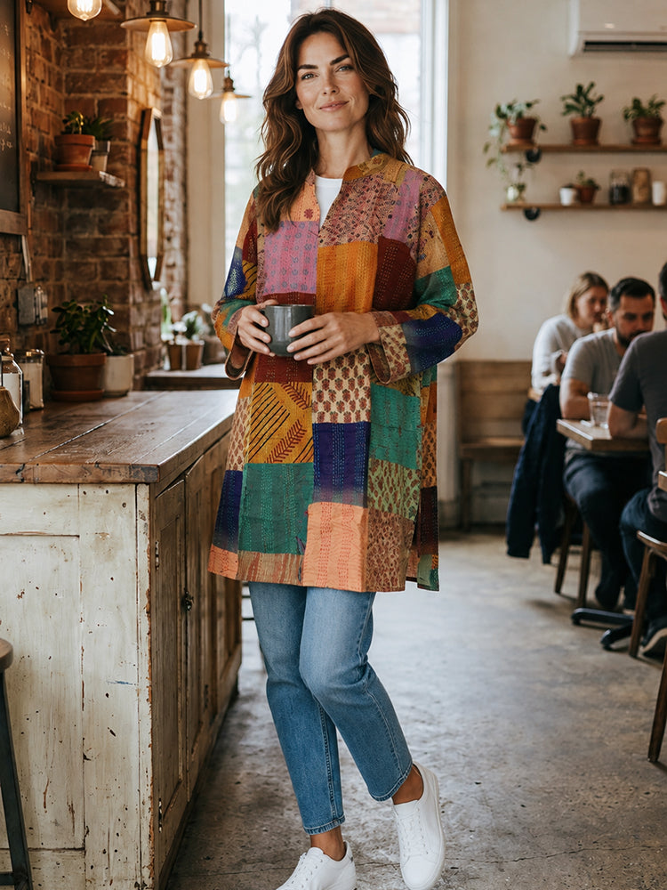Patchwork Long Jacket
