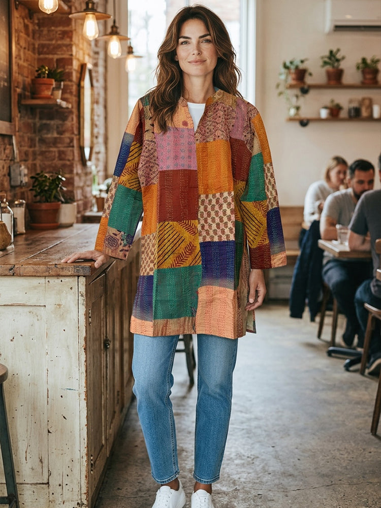 Patchwork Long Jacket