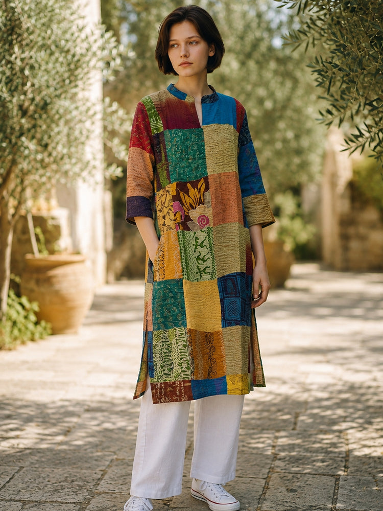 Patchwork Straight Kurta