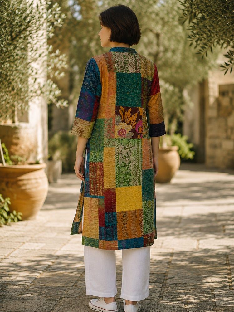 Patchwork Straight Kurta